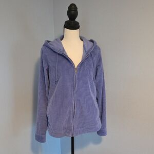 L.L. Bean Purple Corduroy Bomber Jacket